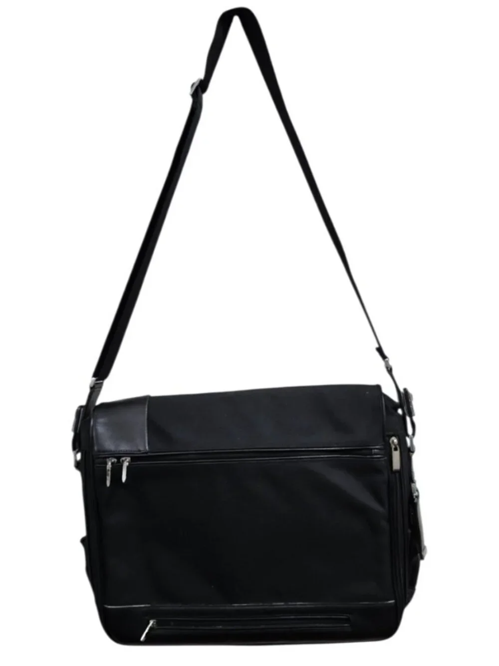 TUMI Black Messenger Bag Trim Laptop Crossbody Business Travel Work Bag